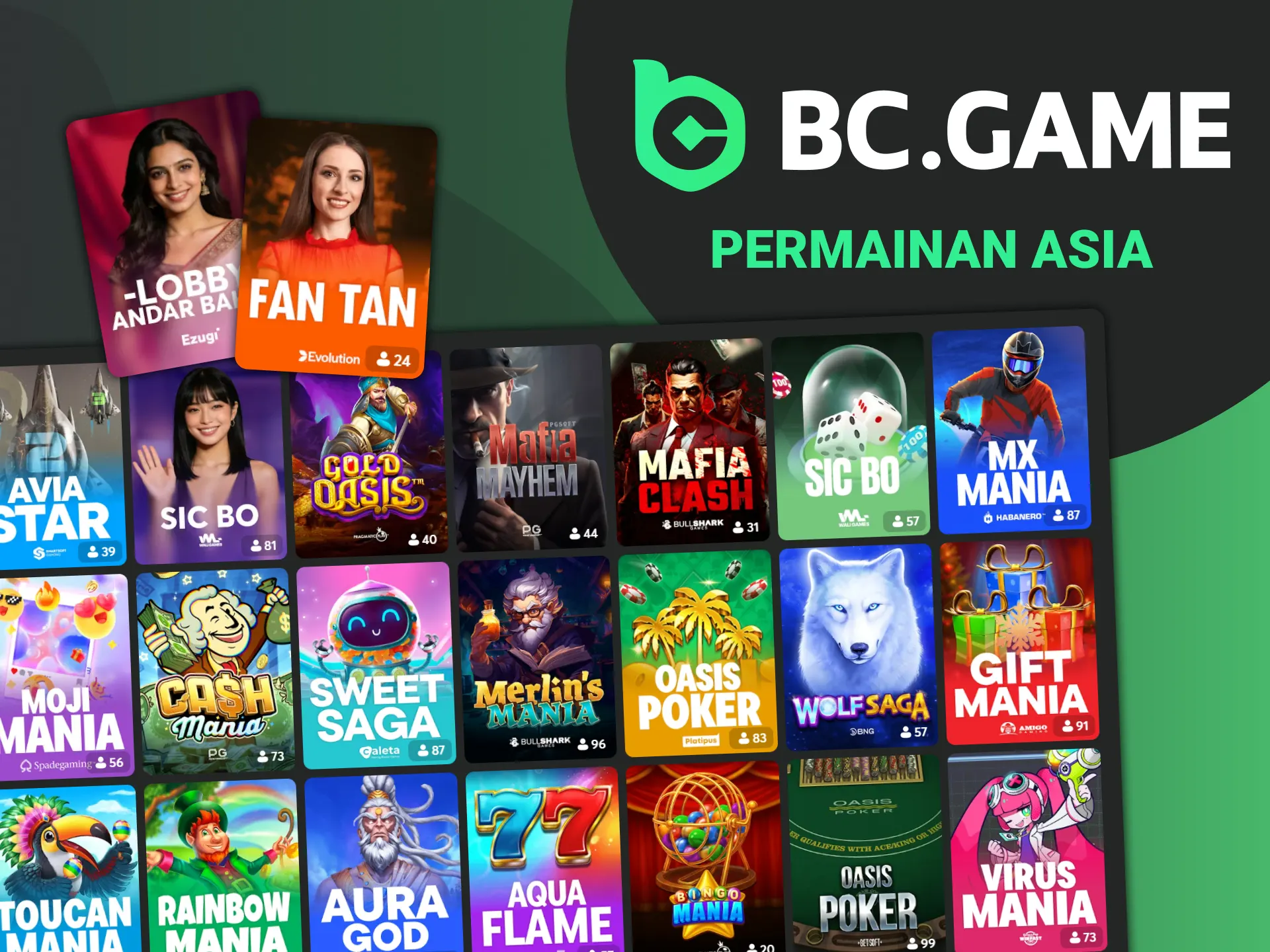Temukan permainan Asia yang seru dan cepat, cocok untuk sesi singkat di BC Game.