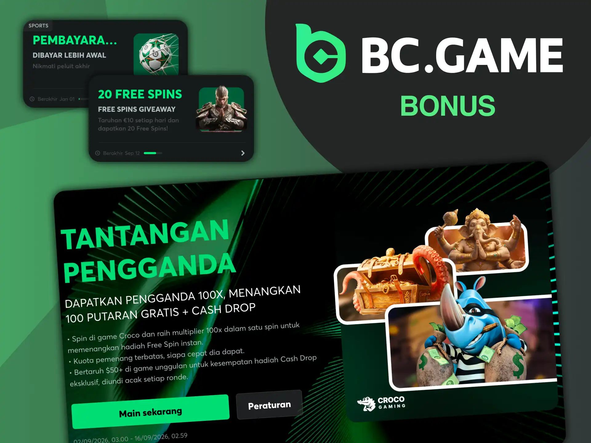 Bagaimana Anda bisa mendapatkan bonus yang berbeda di BC Game.
