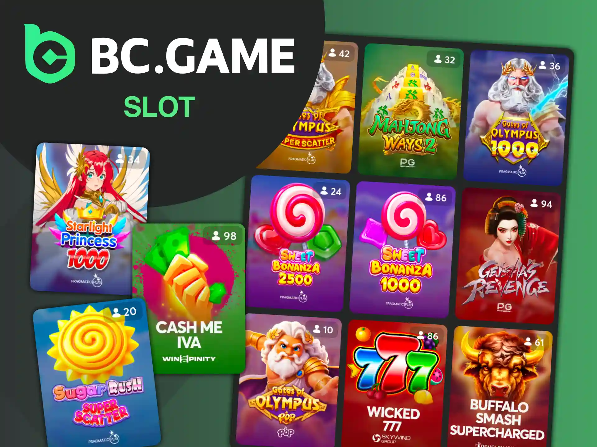 Slot adalah area permainan paling populer di kasino online BC Game.