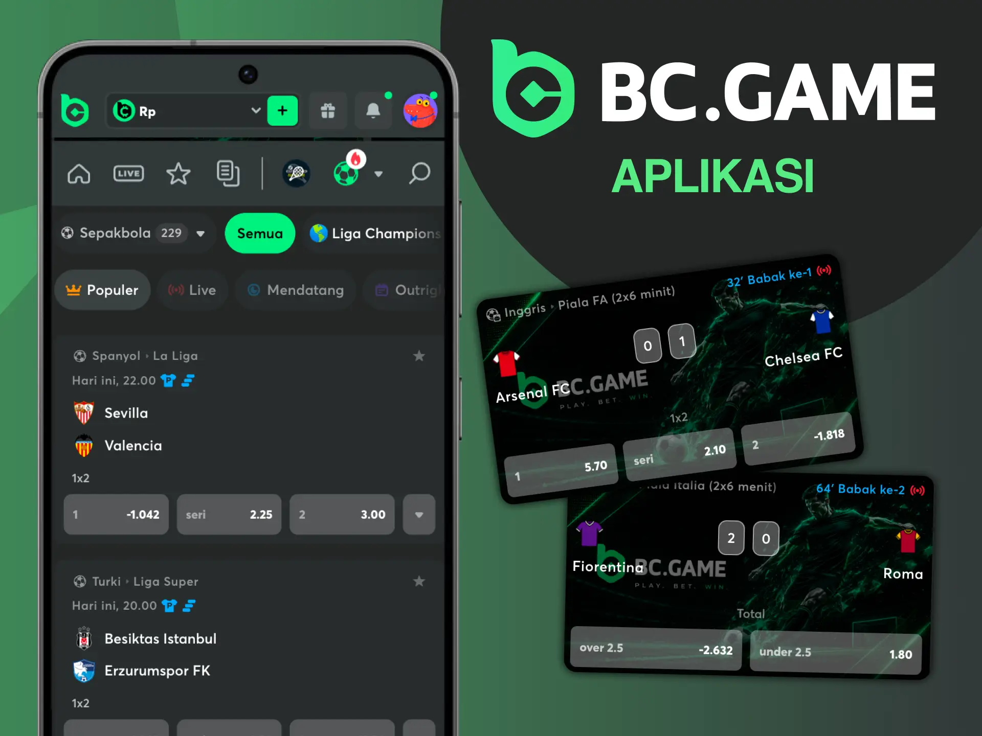 Unduh aplikasi sepak bola BC Game untuk Android dan iOS sekarang.