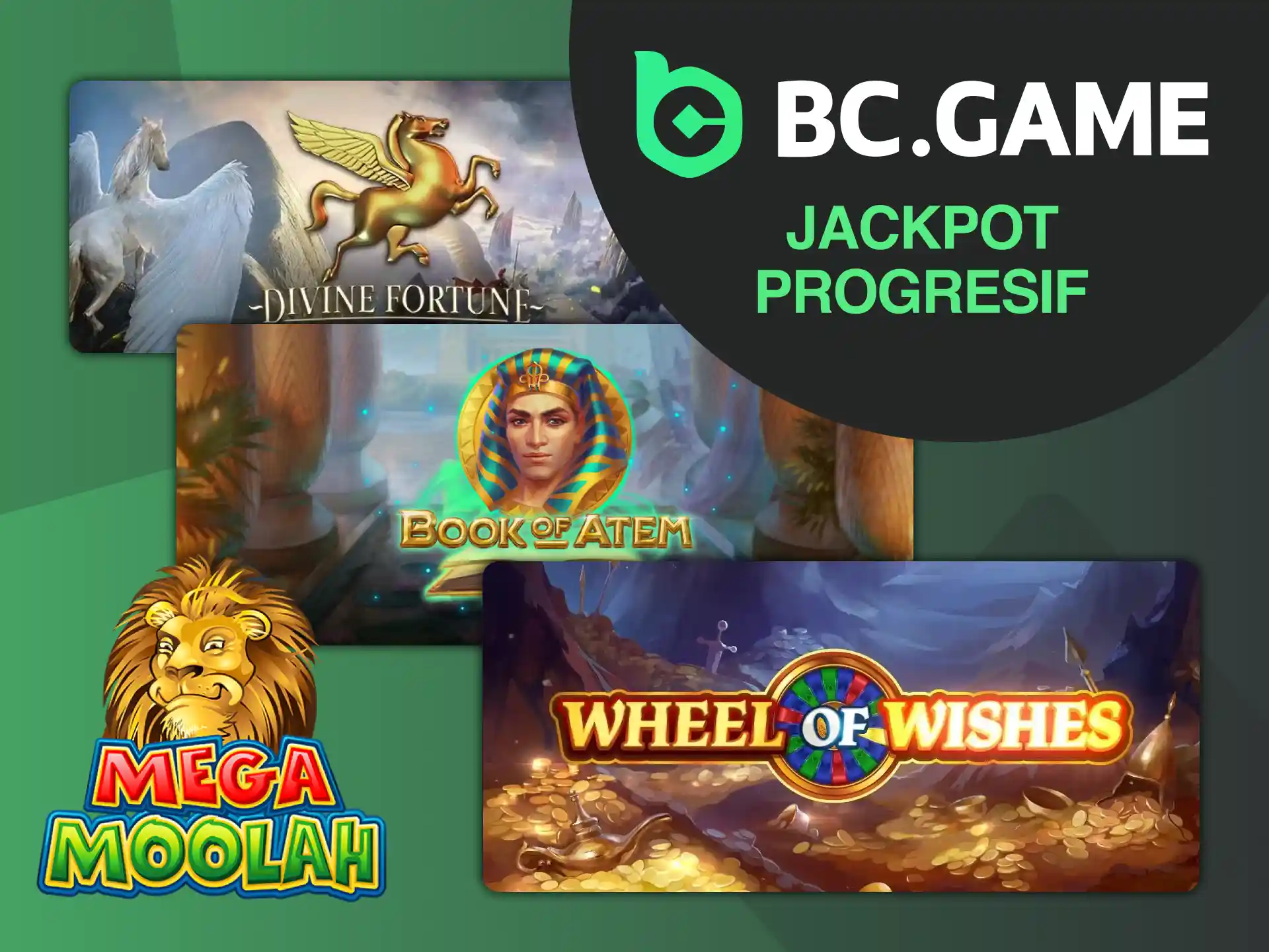 Raih hadiah utama pada jenis mesin slot jackpot progresif BC Game.