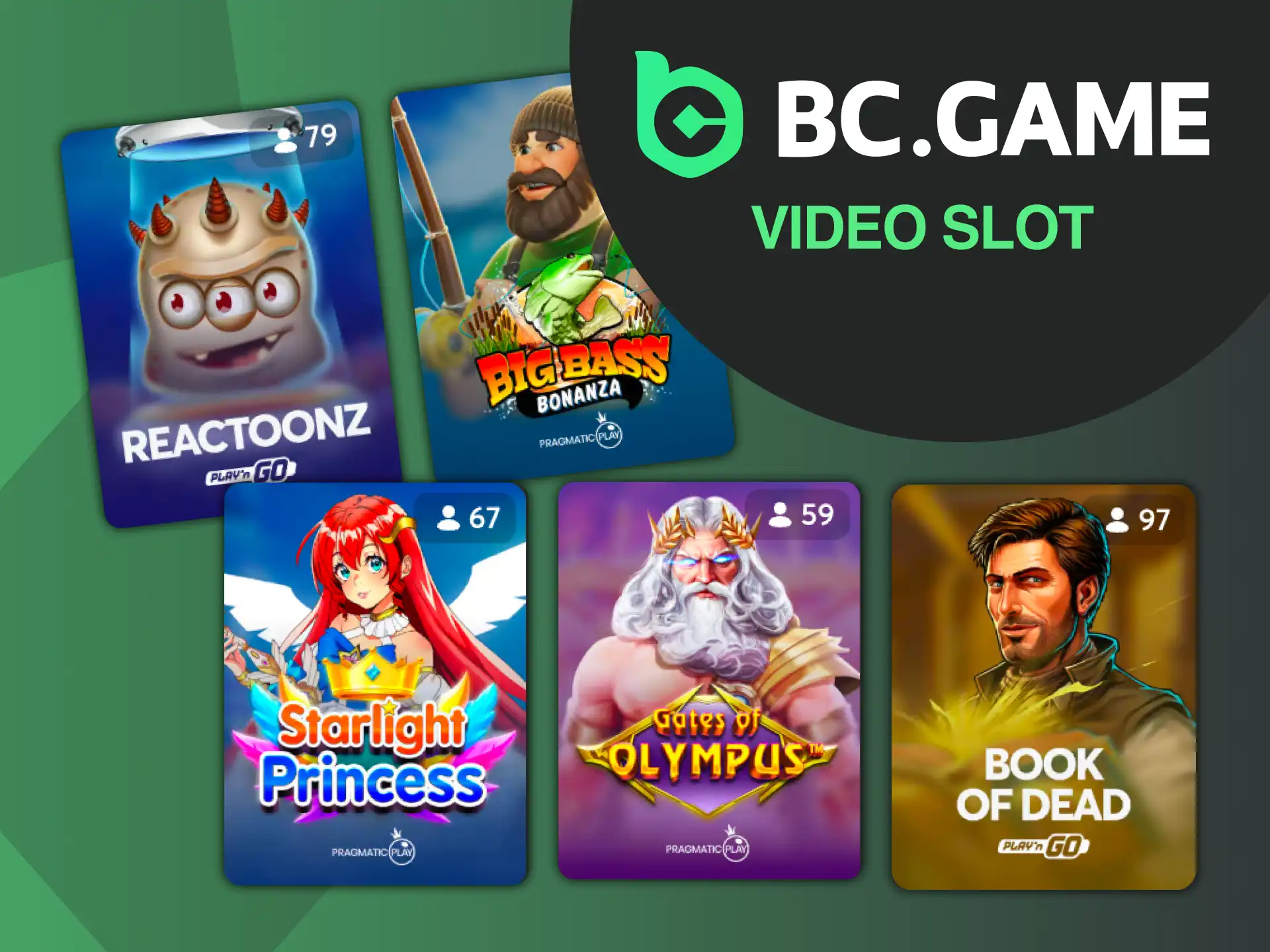 Coba keseruan jenis mesin video slot 5-gulungan di BC Game.