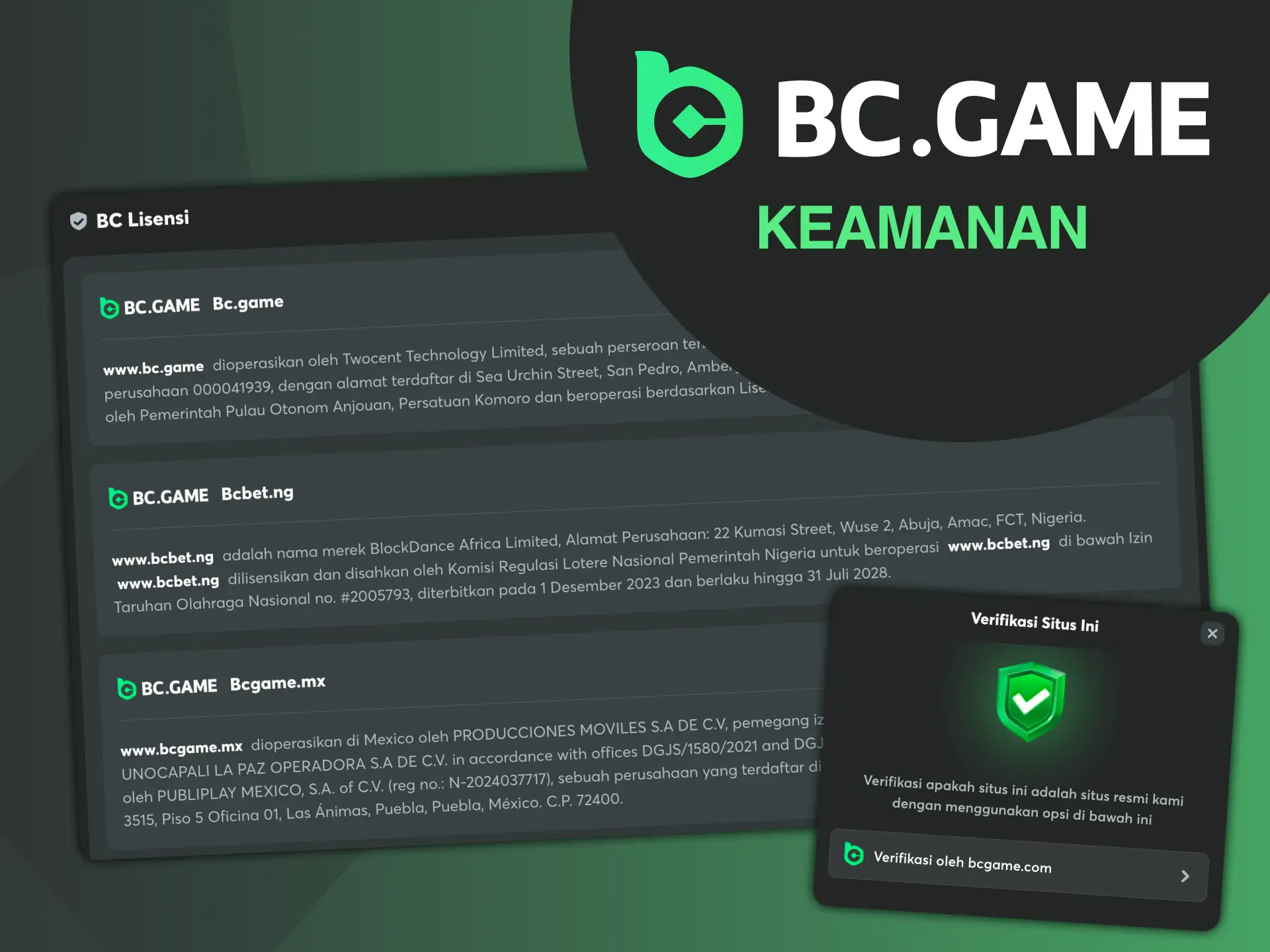BC Game menawarkan lingkungan permainan yang aman bagi para pemain di Indonesia.