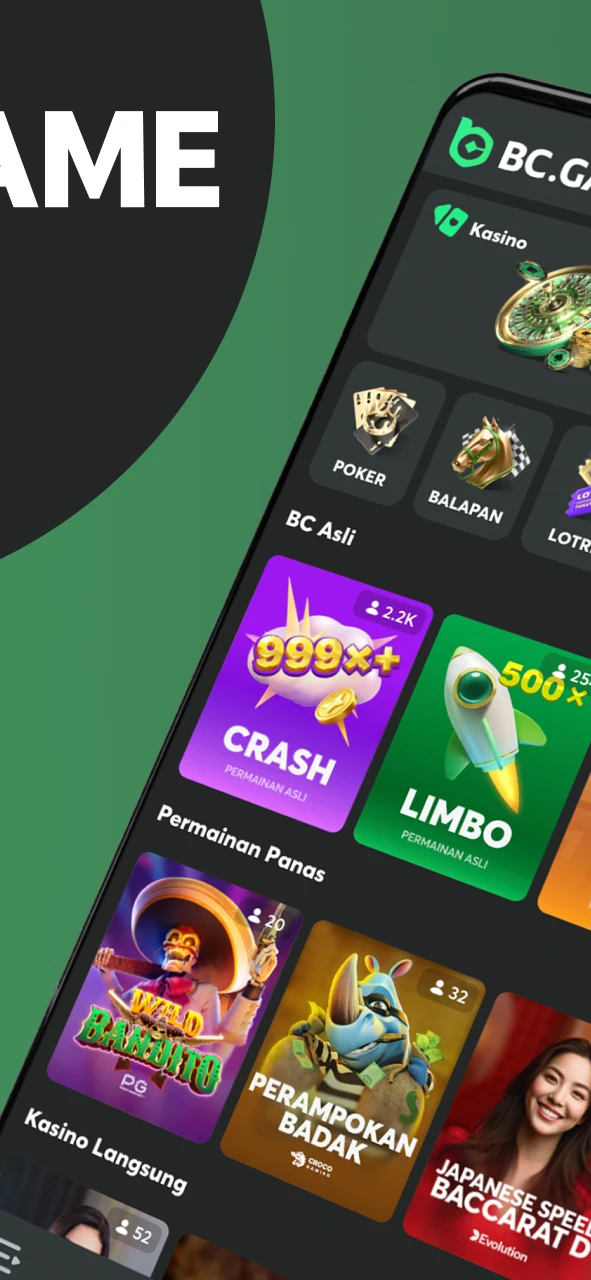 Pasang taruhan kemenangan pada tim olahraga favorit Anda dengan BC Game.